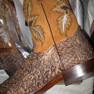 Dan Post Exotic Series Dorsal Sea Bass Western Cowboy Boots, Size 13D, DP4102
